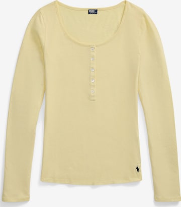 Polo Ralph Lauren Longsleeve ' Whisper Weight Cotton ' in Gelb: Vorderseite