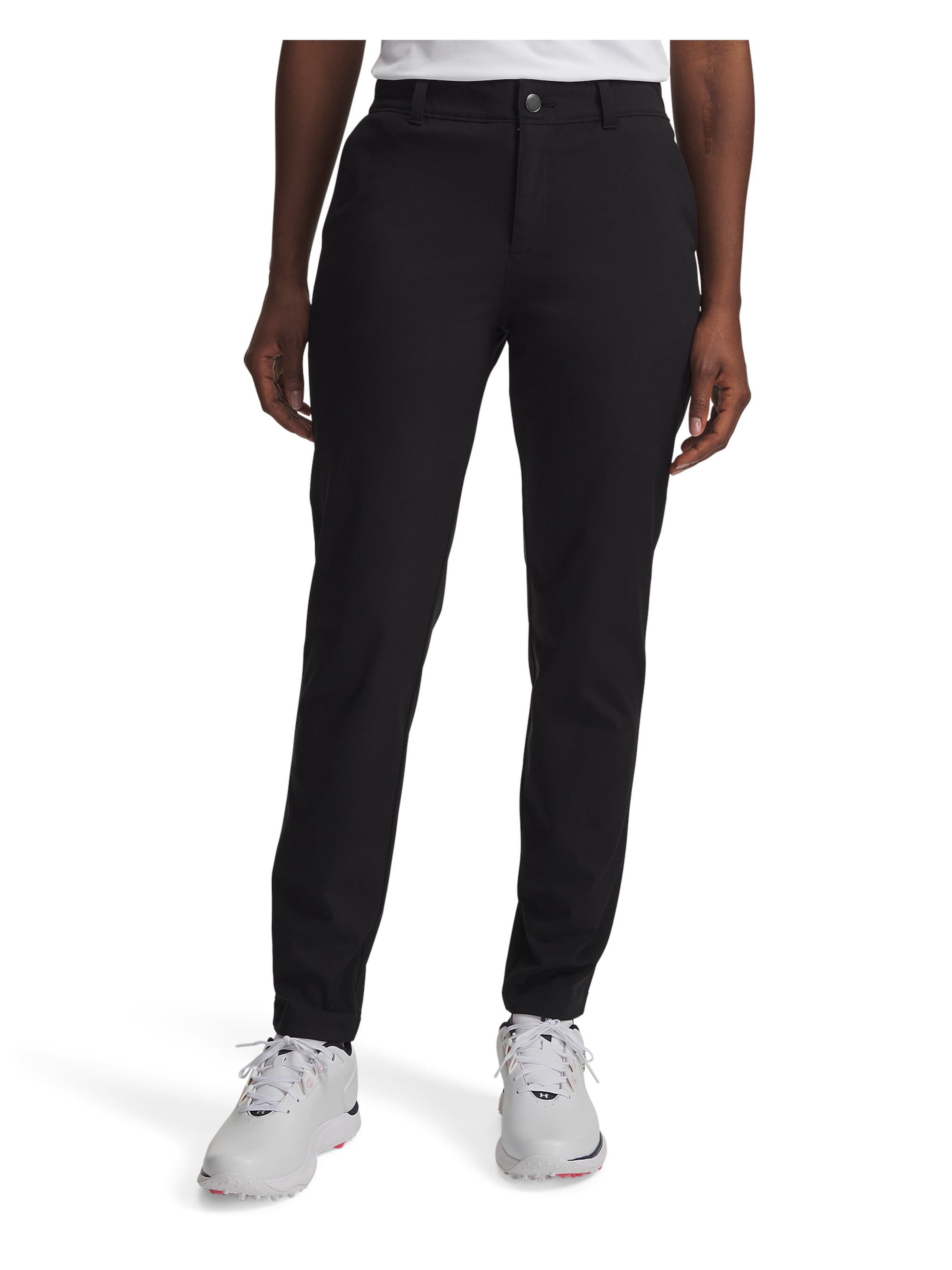 UNDER ARMOUR Slimfit Sportbroek 'Drive' in Zwart: voorkant