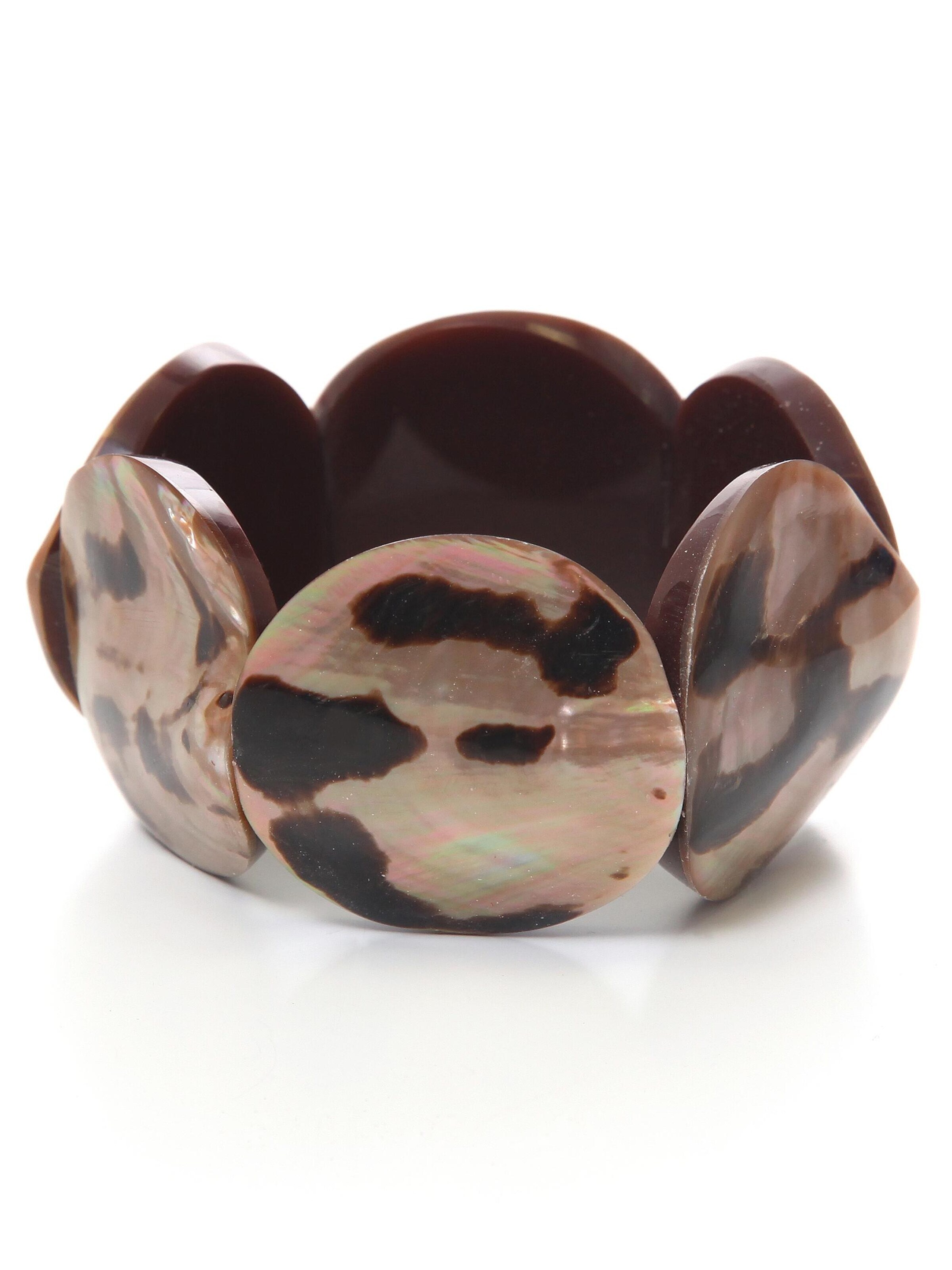COLLEZIONE ALESSANDRO Bracelet 'Lexa' in Brown: front