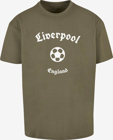 Merchcode T-Shirt 'Liverpool X' in Grün: predná strana