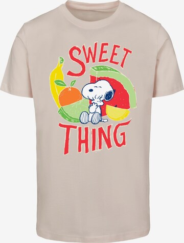 T-Shirt 'Peanuts - Sweet thing' Merchcode en rose : devant