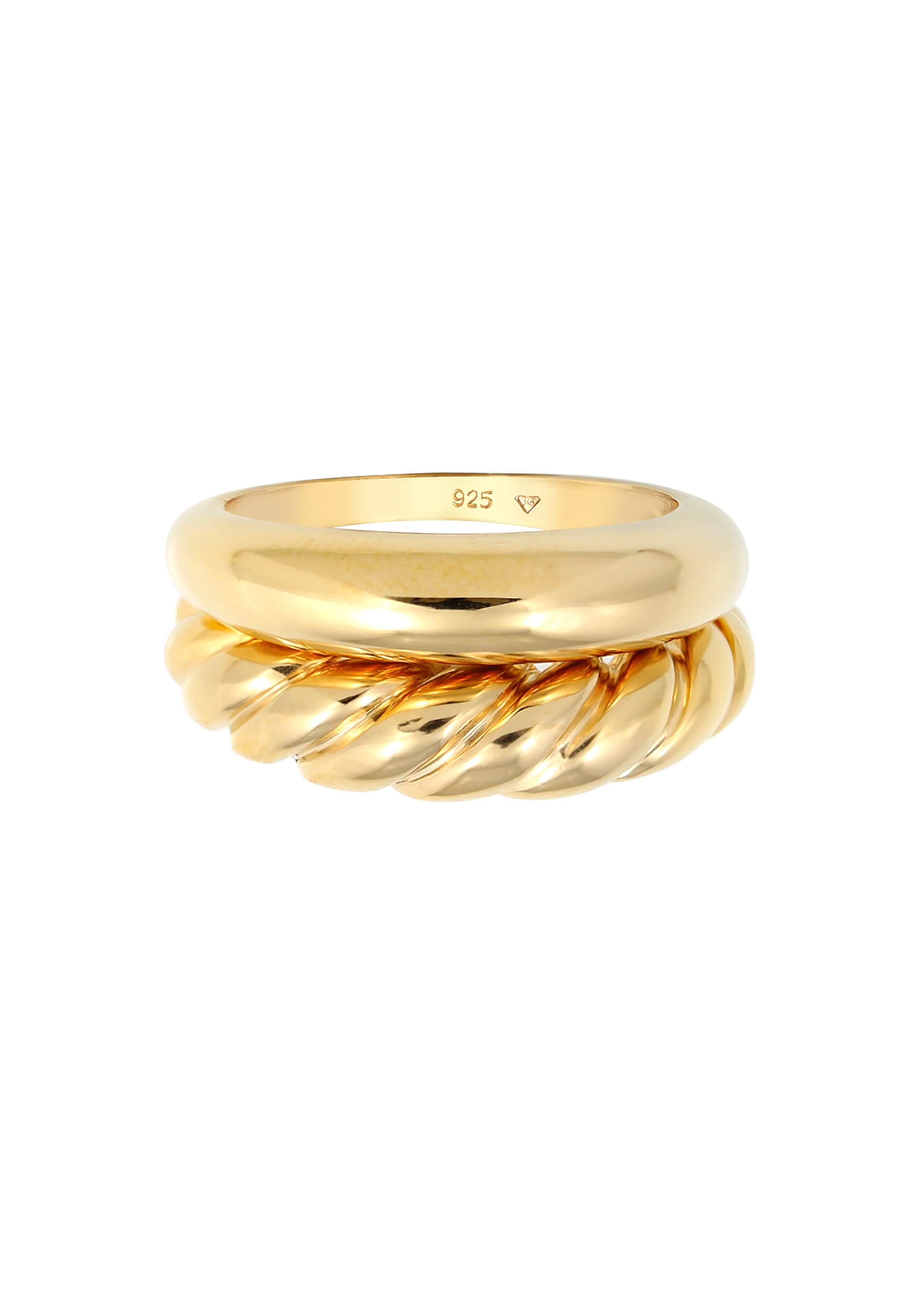 ELLI PREMIUM Ring-Set 'Twisted' in Gold