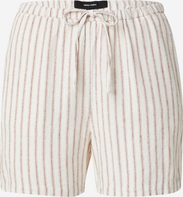 VERO MODA Regular Trousers 'VMLOLA' in White: front