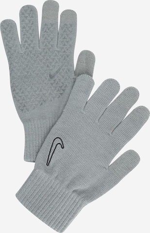 NIKE Athletic Gloves in Grey: front