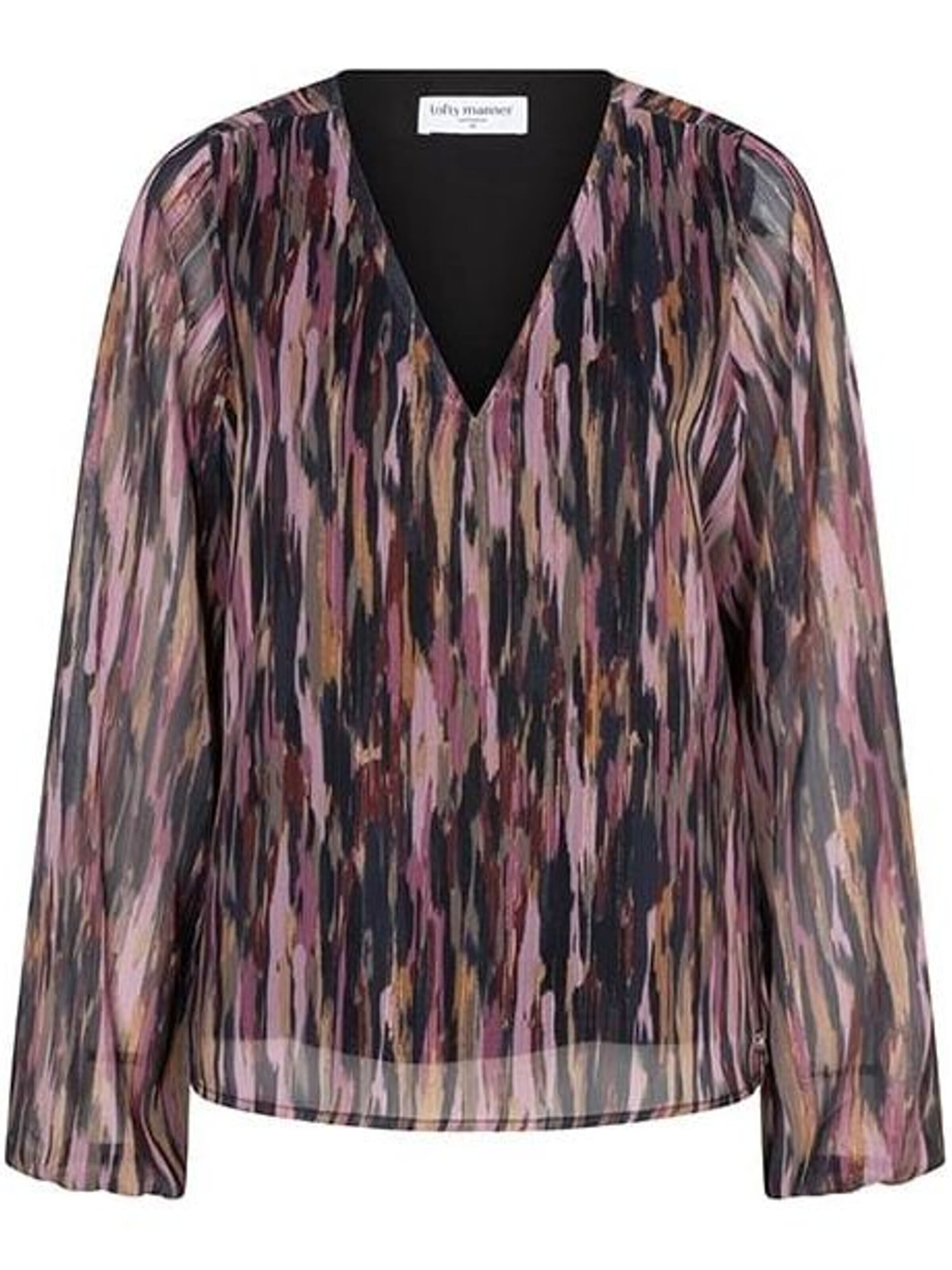 LOFTY MANNER Top 'RJ08 - Top Jannie - Abstract P' in Lila: voorkant