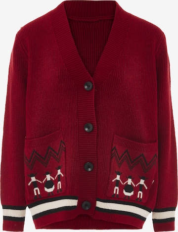 IMMY Knit Cardigan in Red: front