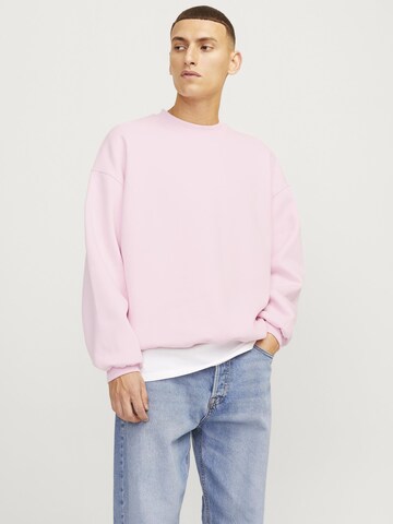 JACK & JONES Sweatshirt 'JJEUrban Edge' in Roze: voorkant