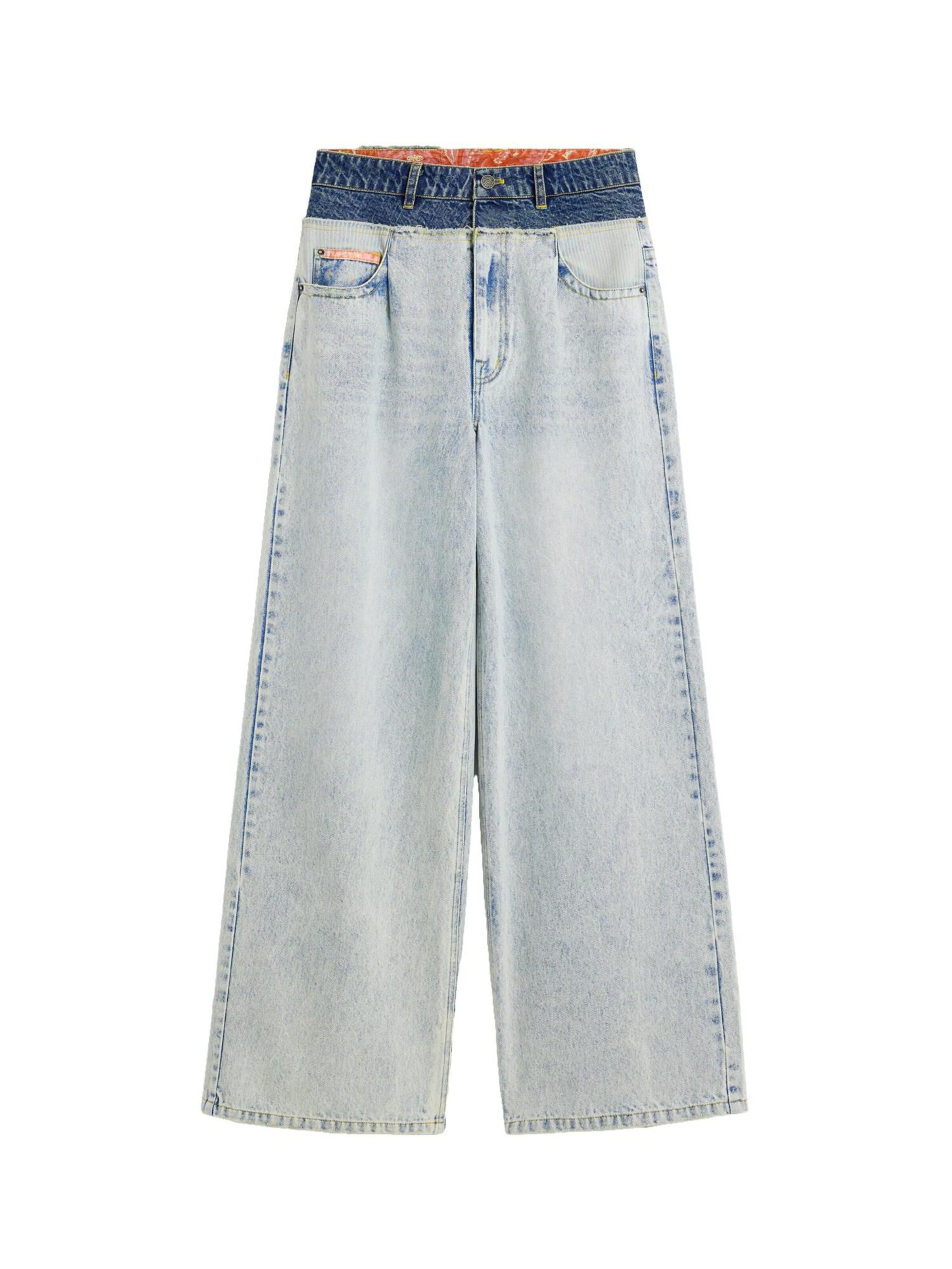 Desigual Wide Leg Jeans i blå: forside