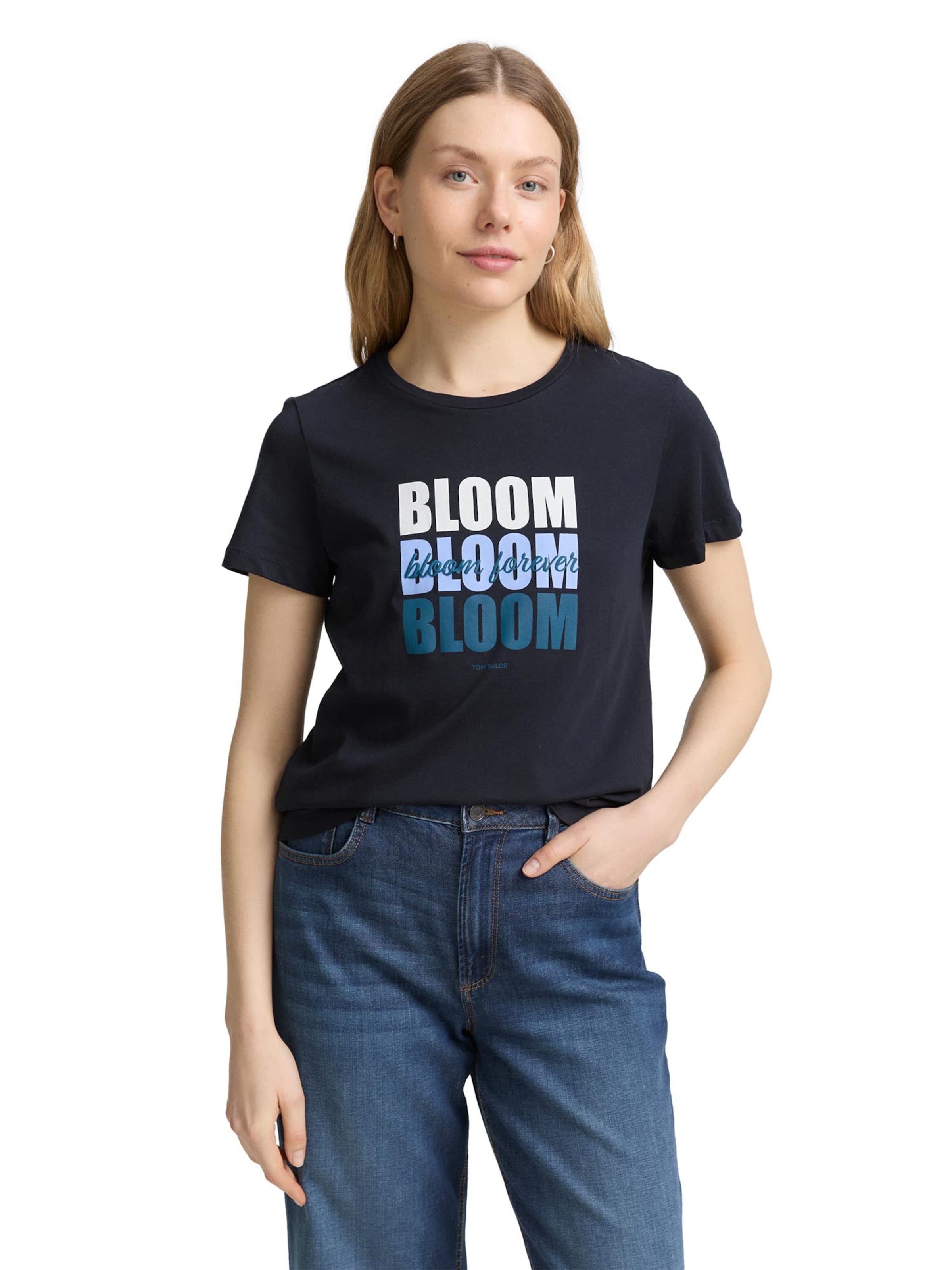 TOM TAILOR Majica | modra barva: sprednja stran