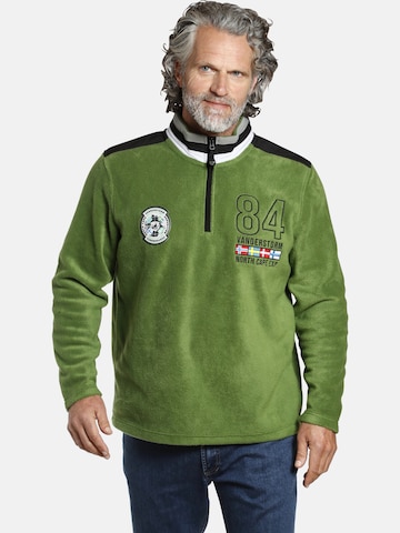 Jan Vanderstorm Fleece-Sweatshirt ' Tomas ' in Grün