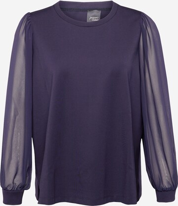 Persona by Marina Rinaldi - Blusa 'OFF' em azul: frente