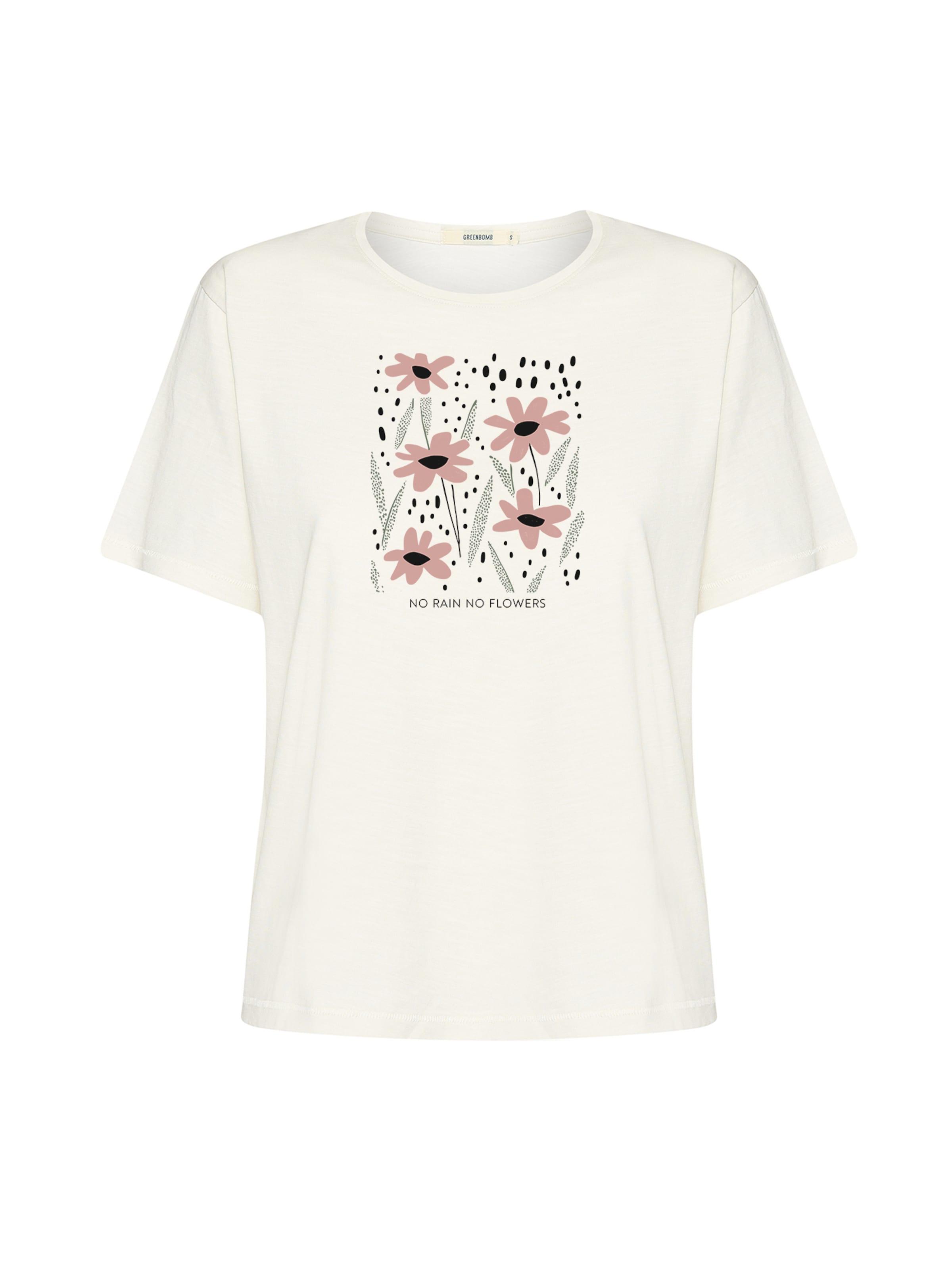 GREENBOMB T-Shirt 'Nova No Rain' in Weiß: Vorderseite