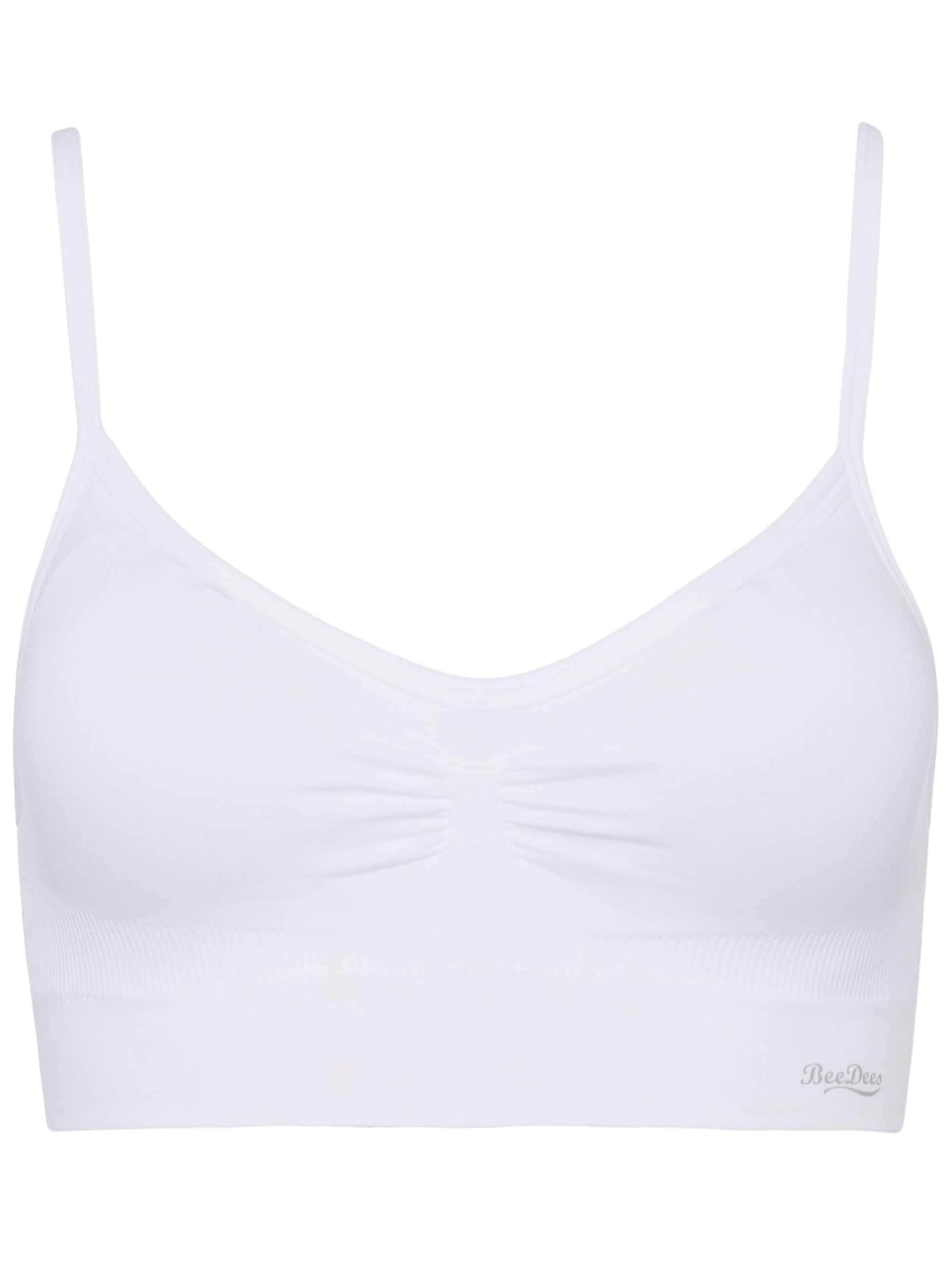 BeeDees Top 'Bustier Comfee Strap Top' in White: front
