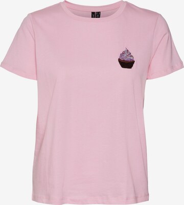 T-shirt 'MIAFRANCIS' VERO MODA en rose : devant