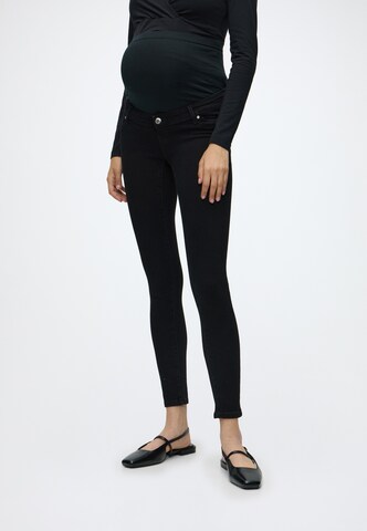 Only Maternity - Skinny Vaquero 'OLMPOWER' en negro: frente