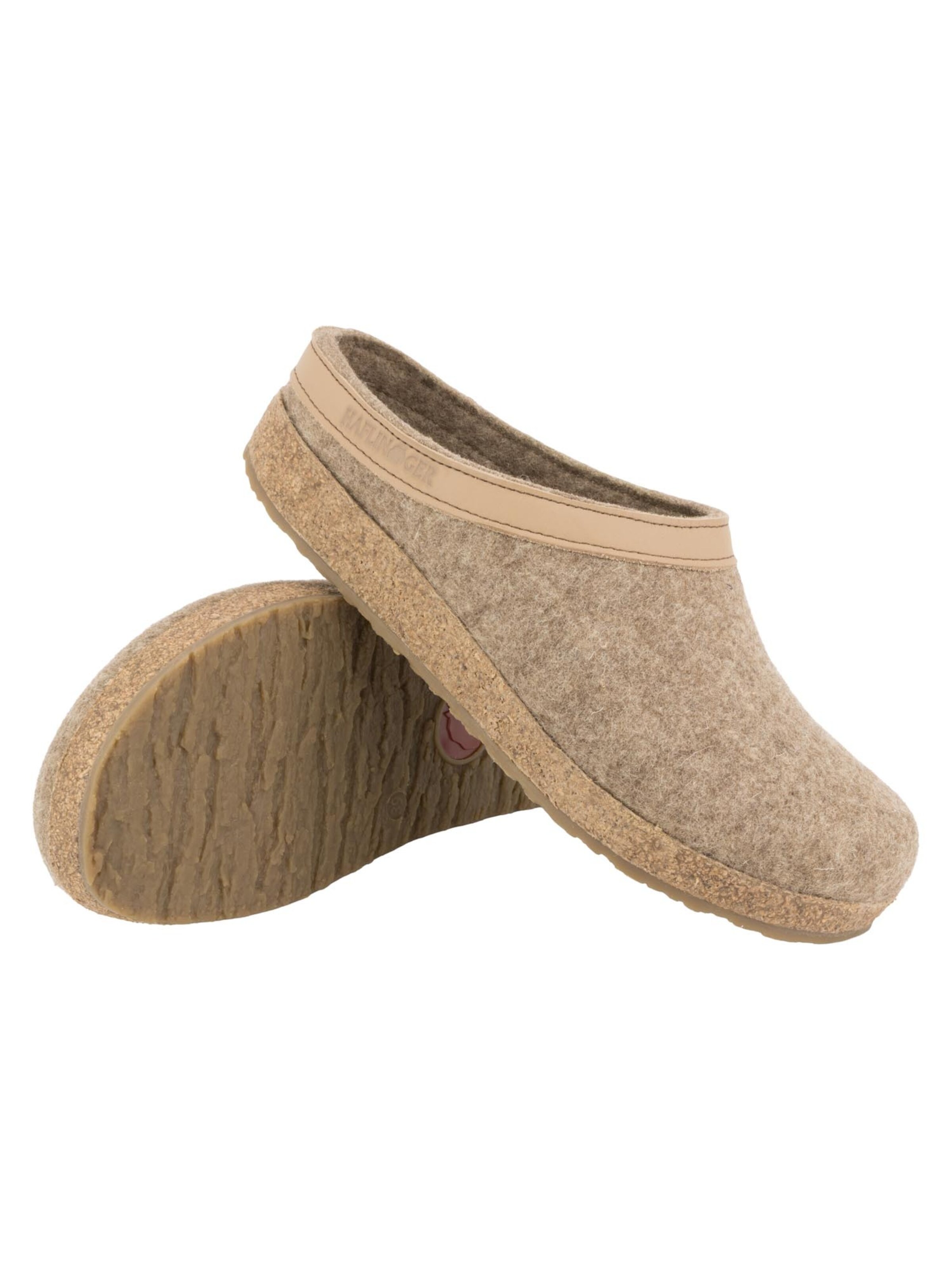 HAFLINGER Clogs 'Torben Grizzly'‌‌‌‌‌ in Braun