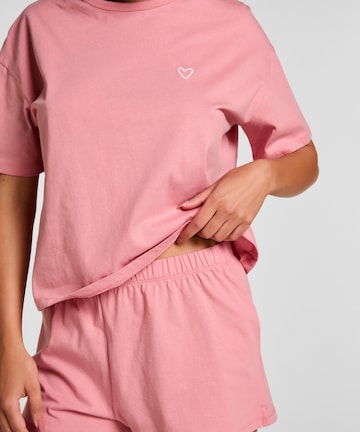Hunkemöller Korte pyjama in Roze