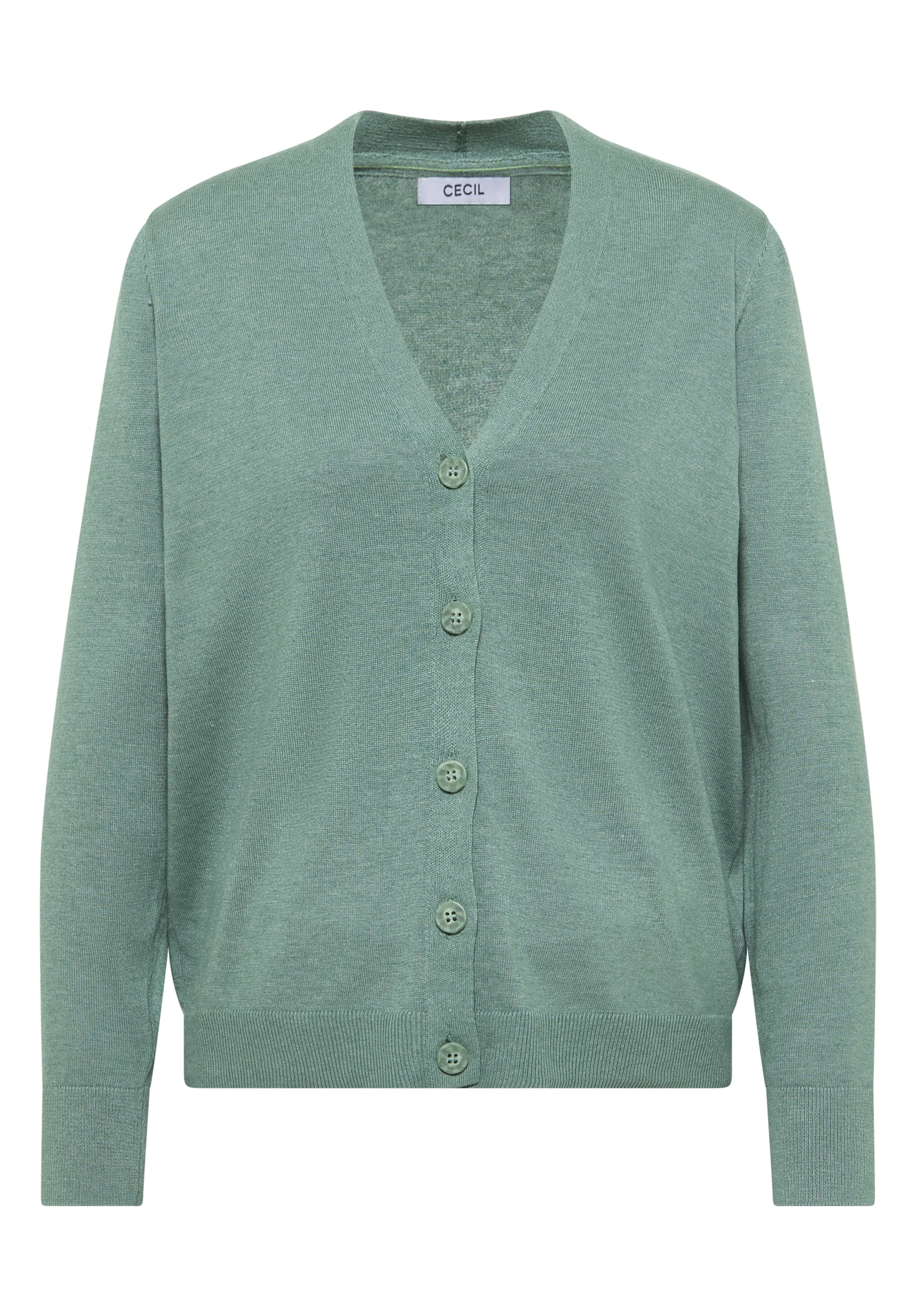 CECIL Knit Cardigan in Green: front