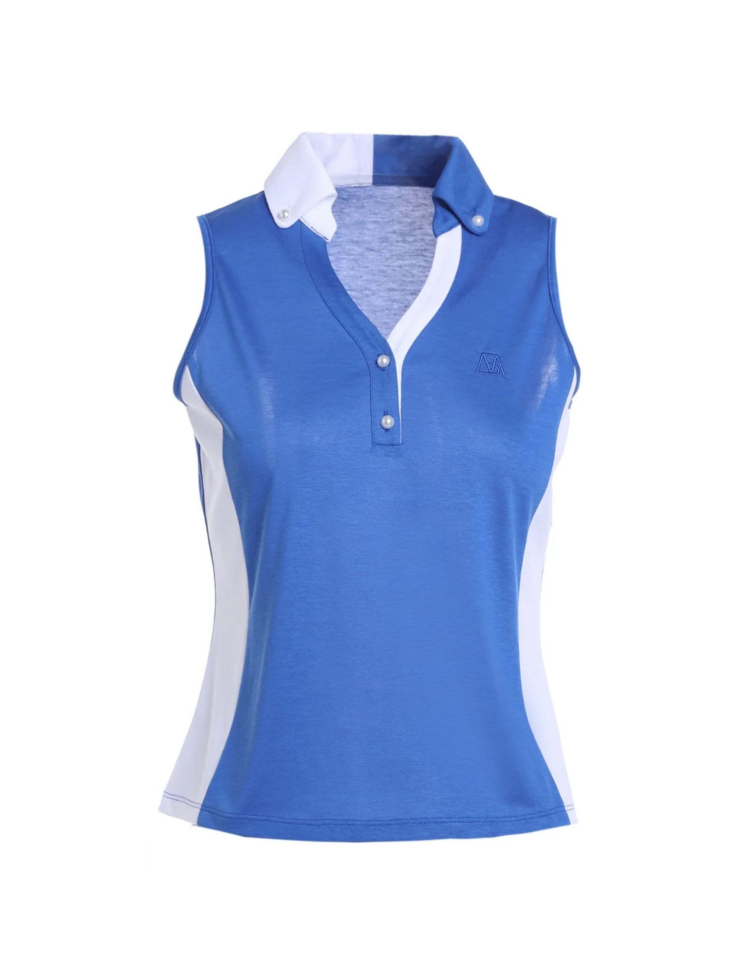 BELLEMERE NEW YORK Top 'Zweifarbige Damenweste mit Kragen' in Blue: front