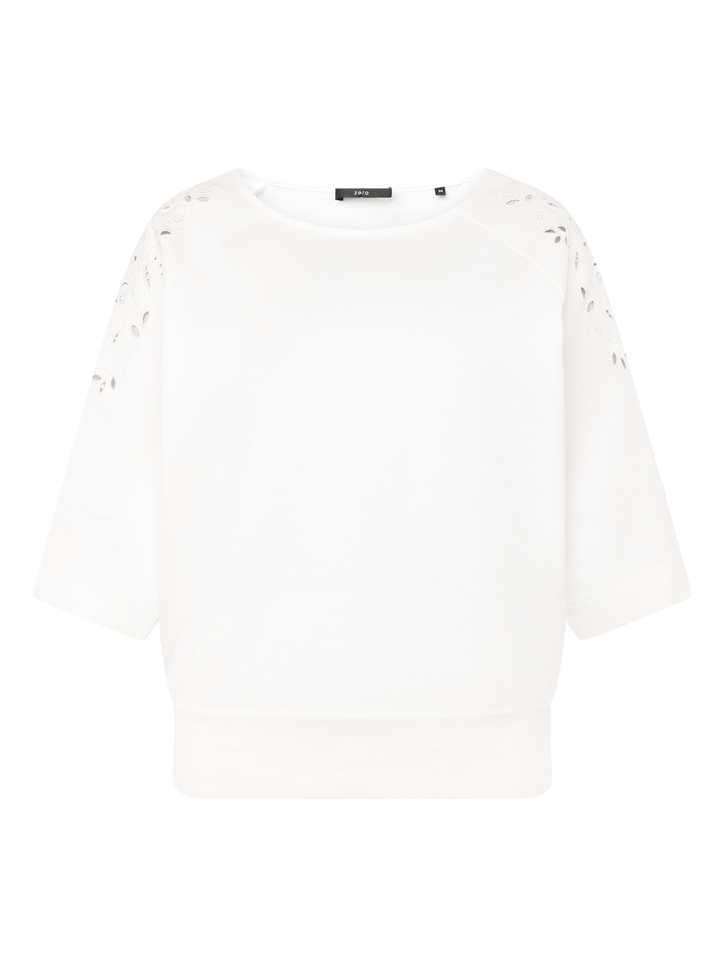 Sweat-shirt zero en blanc : devant