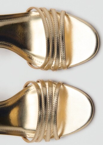 MANGO Sandale 'Nota' in Gold