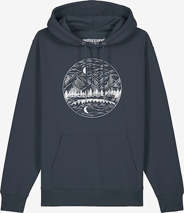 Sweat-shirt 'Mountains by night' Watapparel en gris : devant