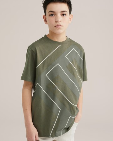 T-Shirt WE Fashion en vert : devant