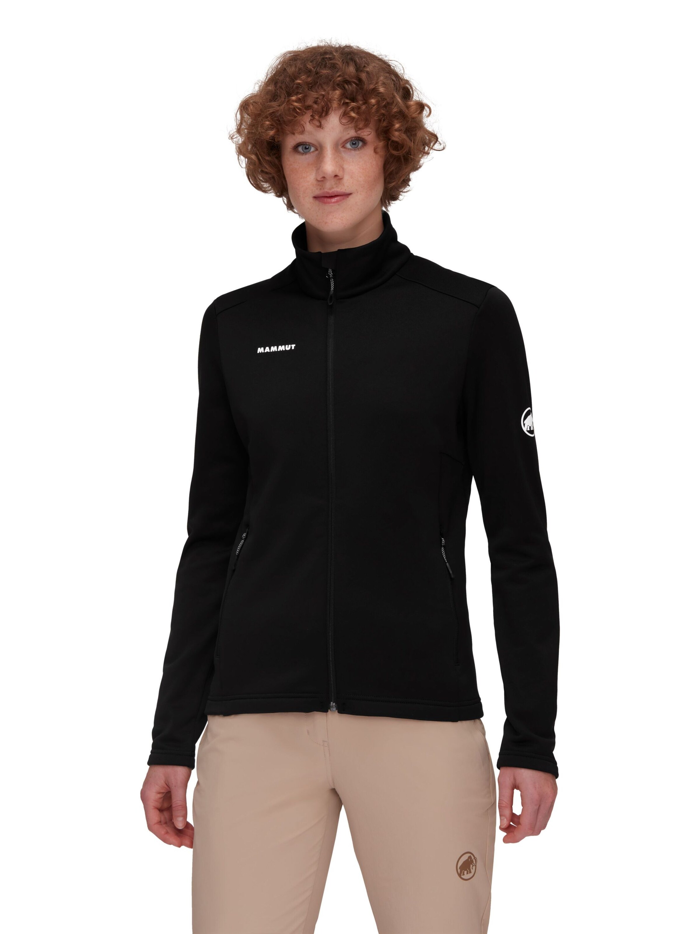 MAMMUT Athletic Fleece Jacket in Black: front