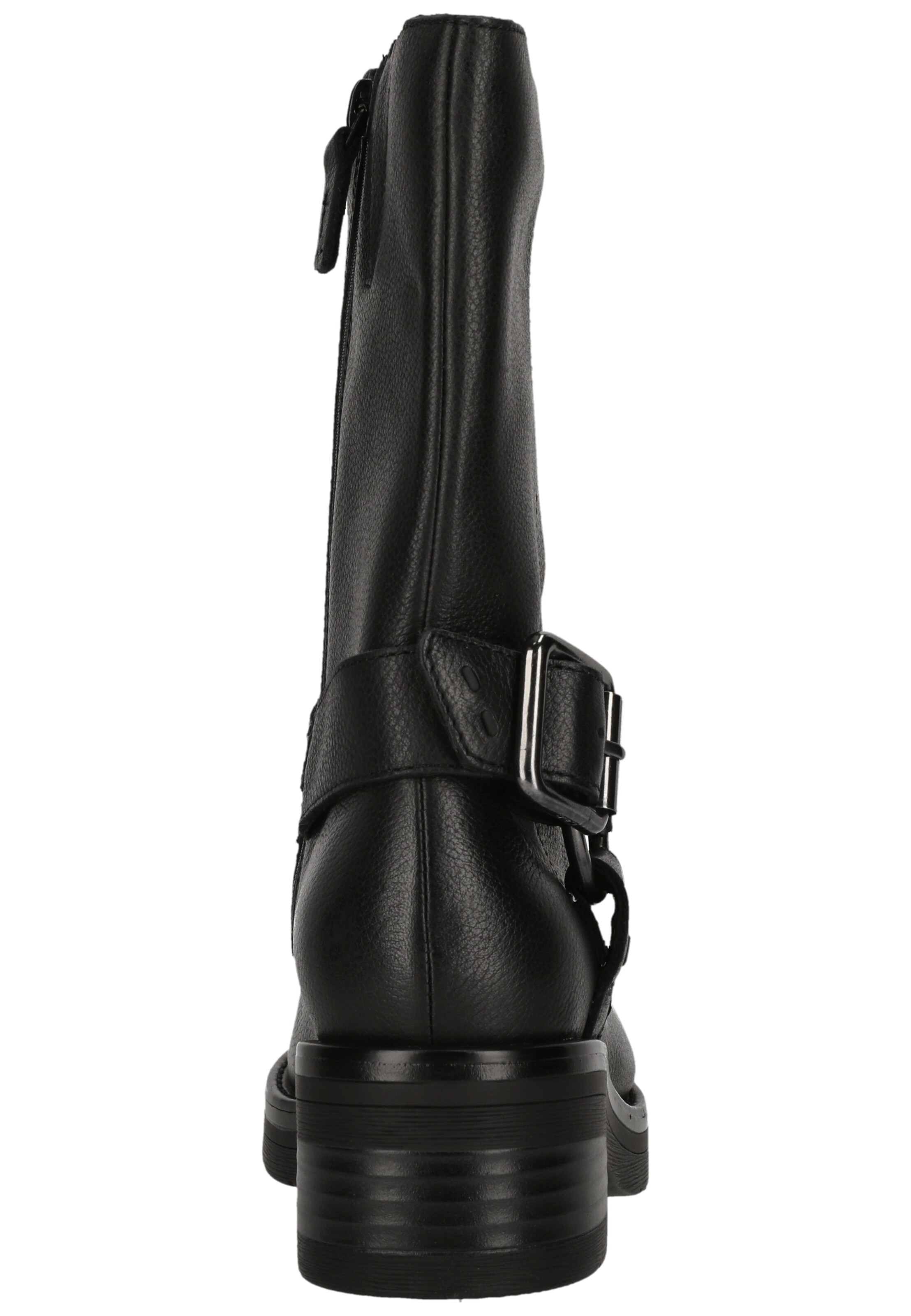 CLARKS Bikerboots 'Rebelle Up Black Leather' in Schwarz