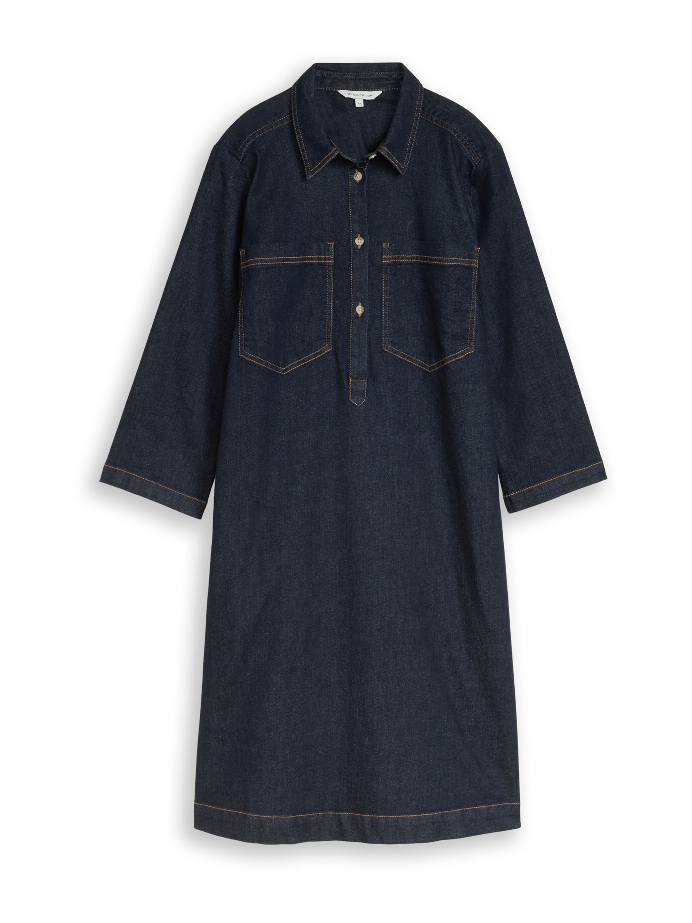 TOM TAILOR - Vestido camisero en azul: frente