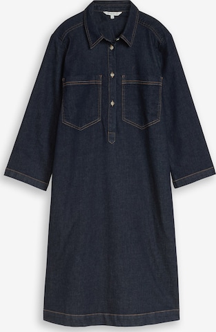 TOM TAILOR - Vestido camisero en azul: frente