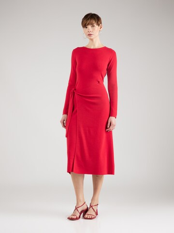 Derhy Gebreide jurk in Rood: voorkant