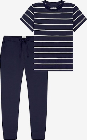 SCHIESSER Pyjama 'Mix & Relax' in Blauw: voorkant