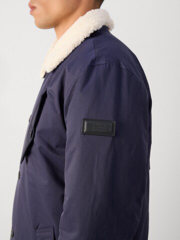 SCOTCH & SODA - Sobretudo meia-estação em azul