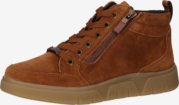 ARA High-Top Sneakers in Brown: front