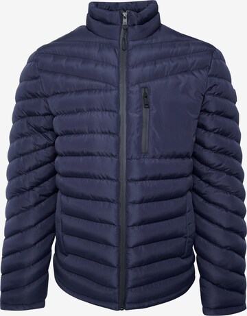 Threadbare Between-Season Jacket 'Craven' in Blue: front