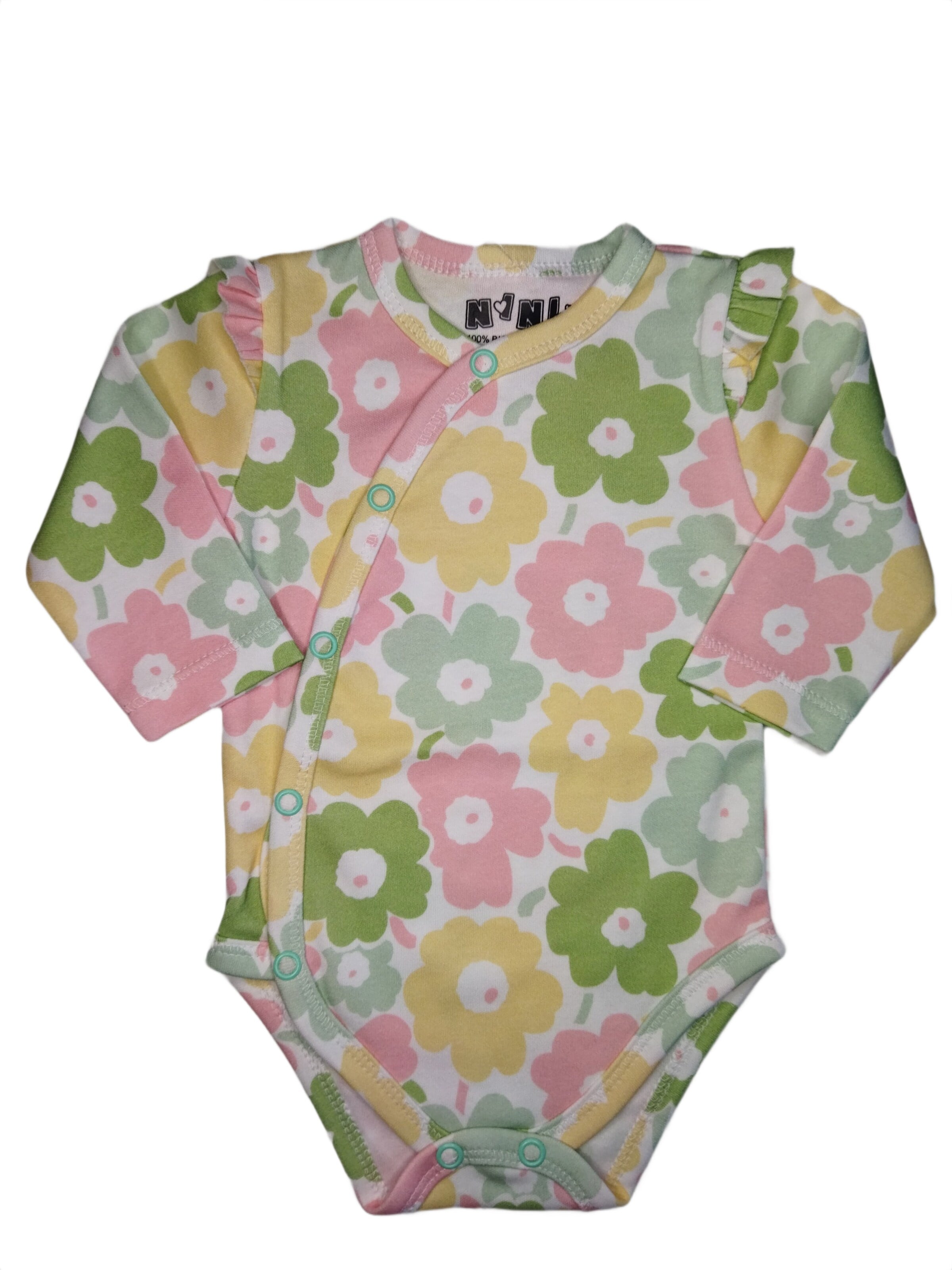 NINI Rompertje/body in Groen: voorkant