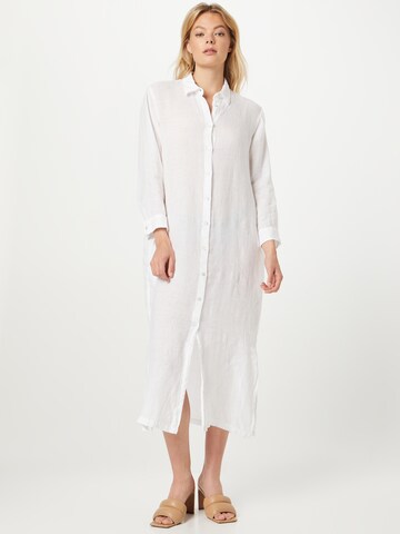 120% Lino Shirt Dress in White: front