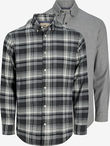 Coupe regular Chemise 'JPRBLUBARKLEY ' Jack & Jones Premium en gris : devant