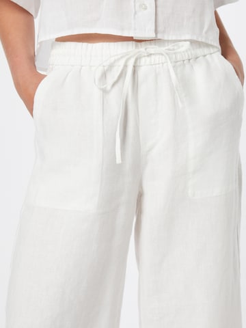 Wide leg Pantaloni de la comma casual identity pe alb
