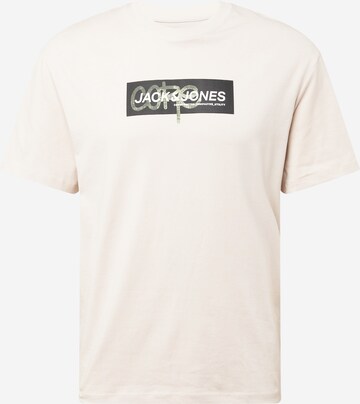 JACK & JONES Shirt 'AOP' in Beige: front