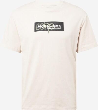 JACK & JONES T-shirt 'AOP' i beige / grå / mörkgrå / vit, Produktvy