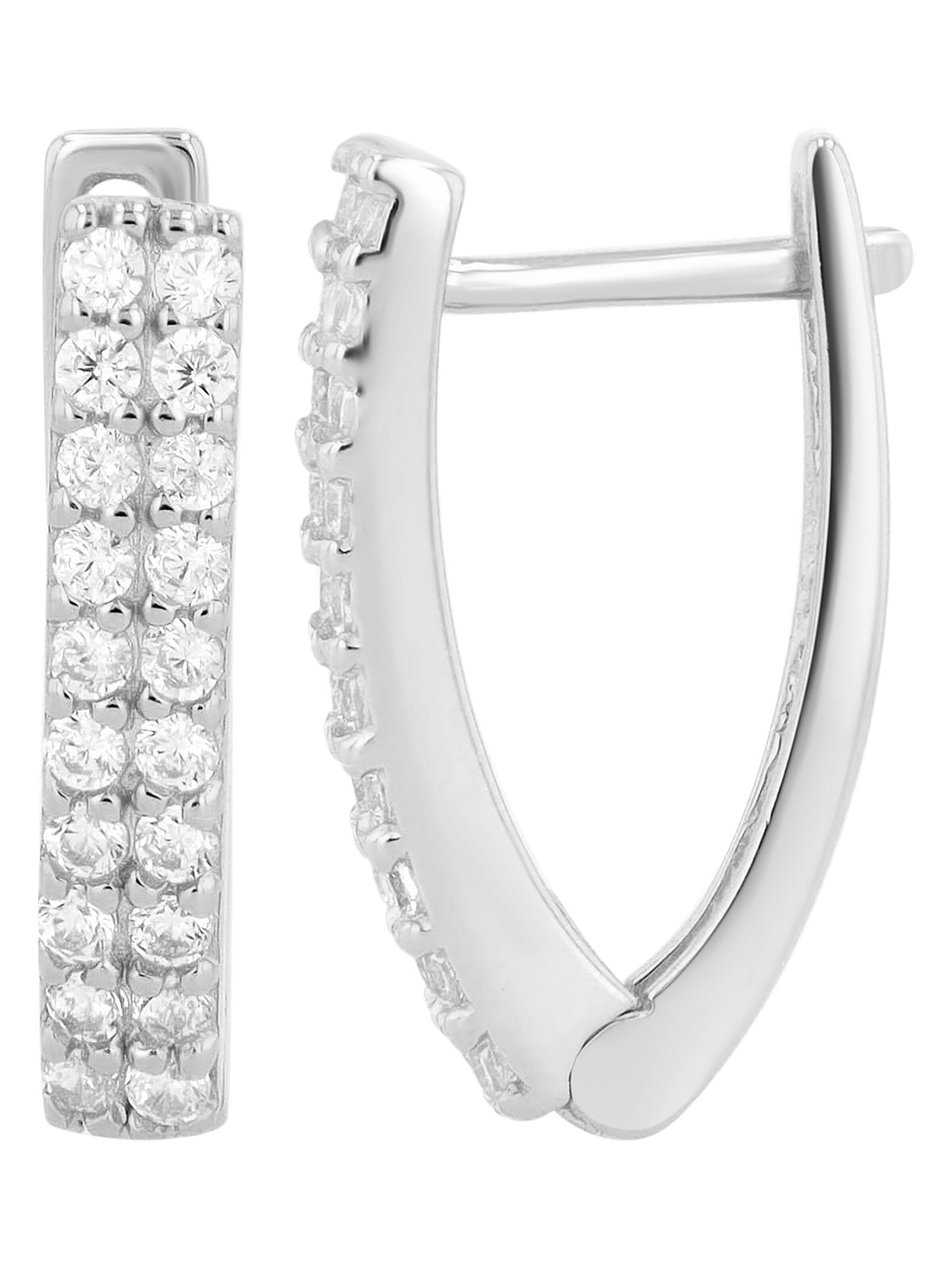 Akzent Earrings '"Aliki" aus 925 Sterlingsilber, rhodiniert, langlebig' in Silver
