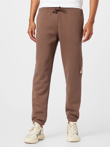 Effilé Pantalon de sport 'All Szn X Logomania' ADIDAS SPORTSWEAR en marron : devant