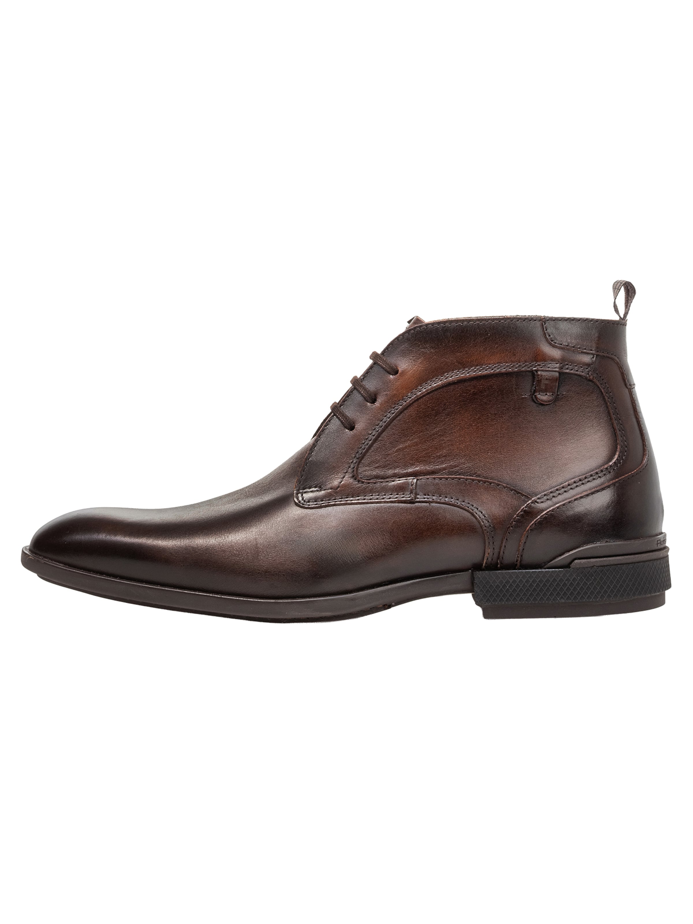 Floris van Bommel Veterboots 'De Hakker 01' in Bruin: voorkant
