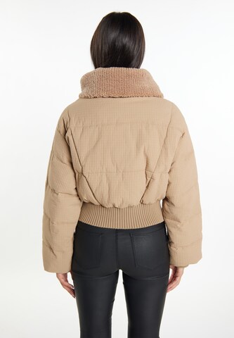 Giacca invernale di faina in beige