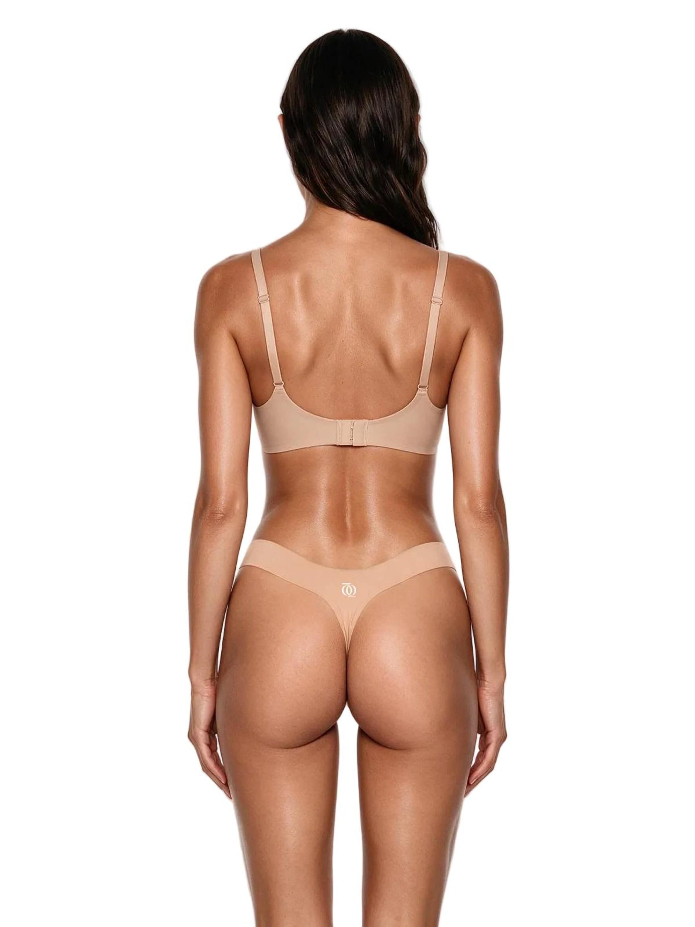 GOD SAVE QUEENS Spodnje hlačke 'Second Skin Thong' | bež barva