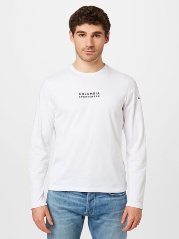 COLUMBIA Performance Shirt 'Alpine Way' in White: front