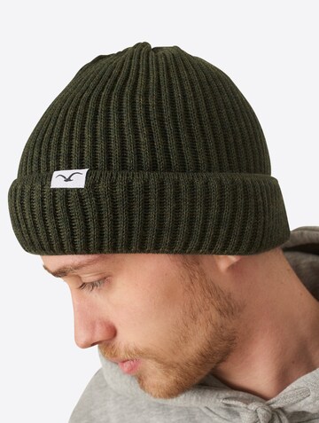 Cleptomanicx Beanie Storm im klassischen Design in Blau: Vorderseite