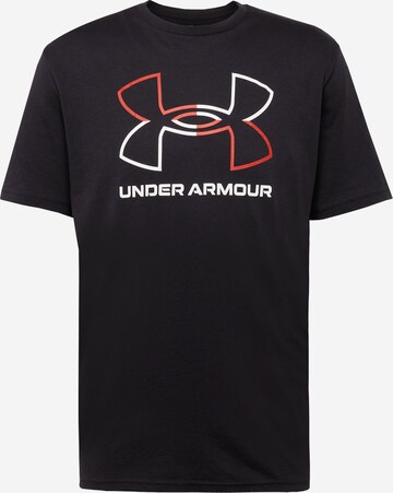 UNDER ARMOUR Funkční tričko 'Foundation' – černá: přední strana